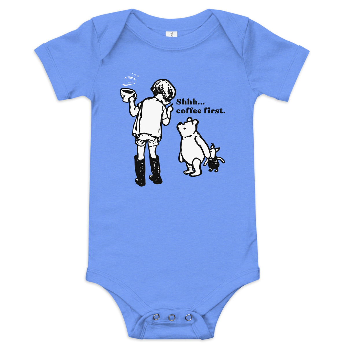 Shhh Coffee First Kid's Onesie