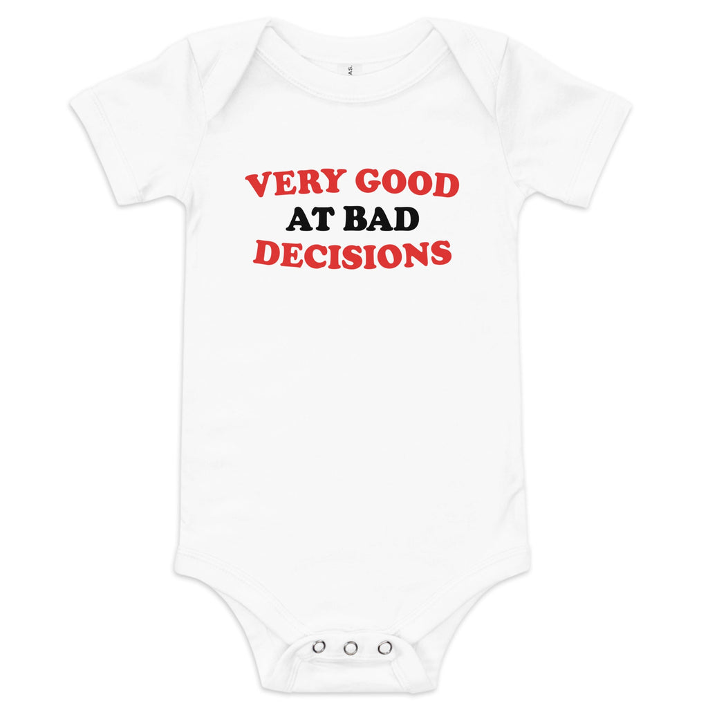 Very Good At Bad Decisions Kid's Onesie