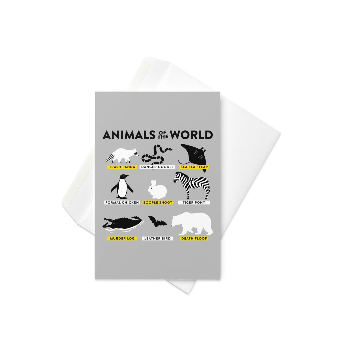 Animals Of The World Greeting Card
