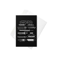 Common Types Of Swords Greeting Card