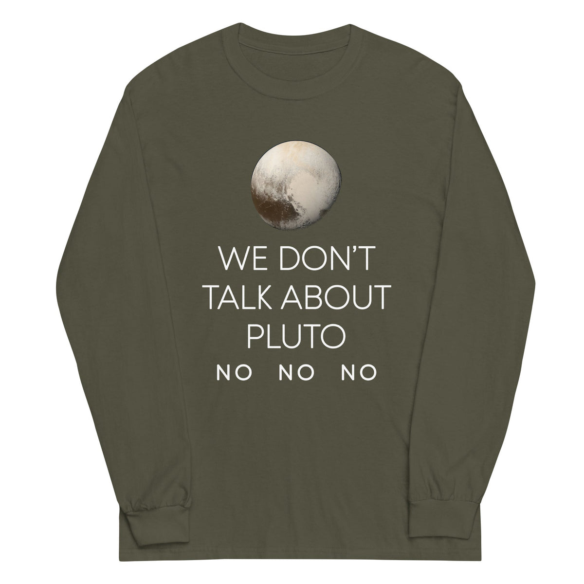 We Don't Talk About Pluto Unisex Long Sleeve Tee product image 5