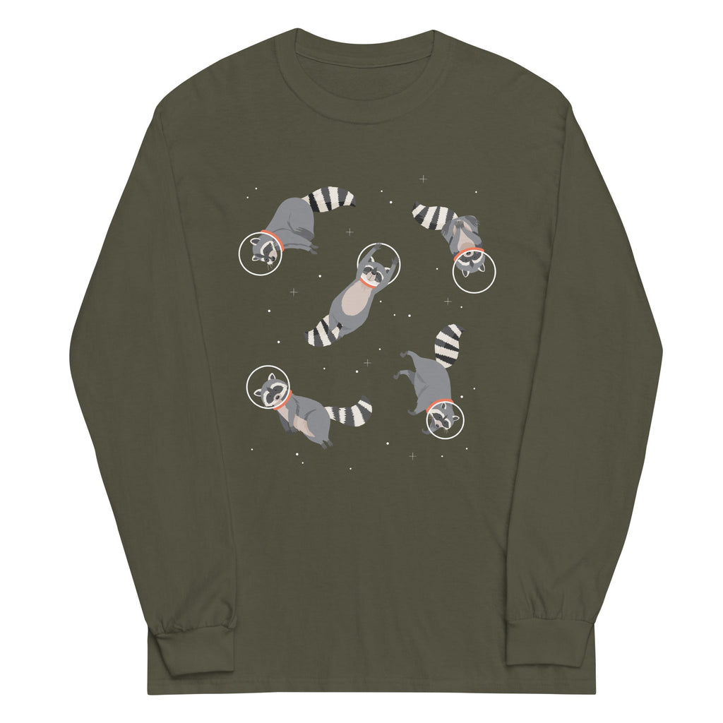 Raccoons In Space Unisex Long Sleeve Tee product image 5