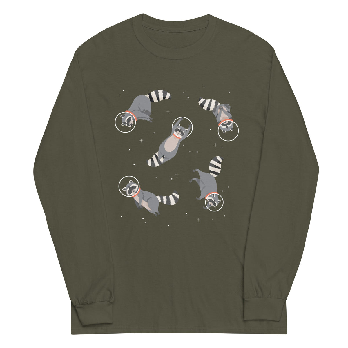 Raccoons In Space Unisex Long Sleeve Tee product image 5