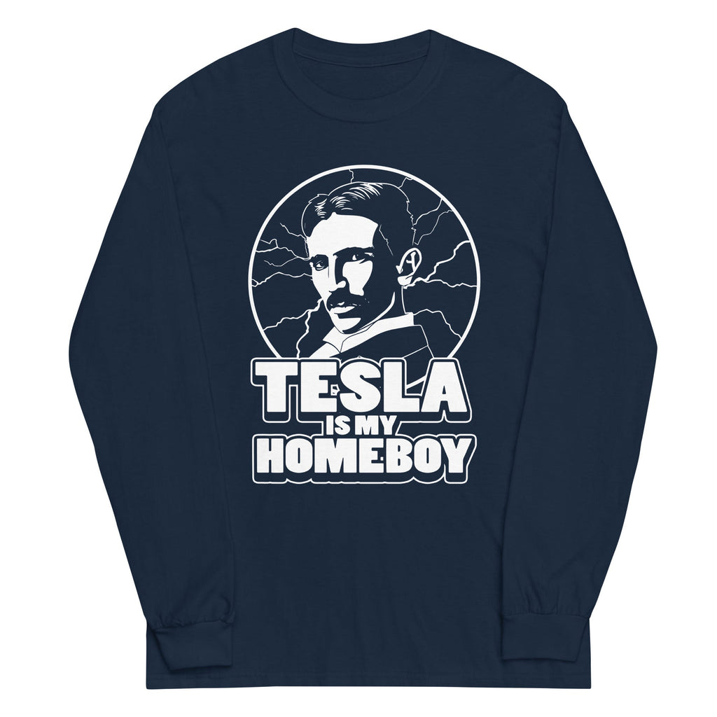Tesla Is My Homeboy Unisex Long Sleeve Tee product image 2