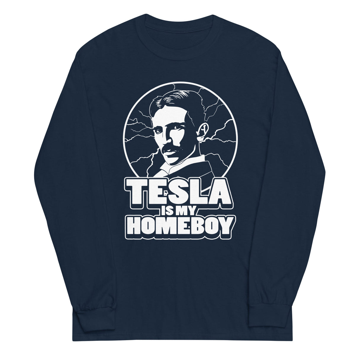 Tesla Is My Homeboy Unisex Long Sleeve Tee product image 2