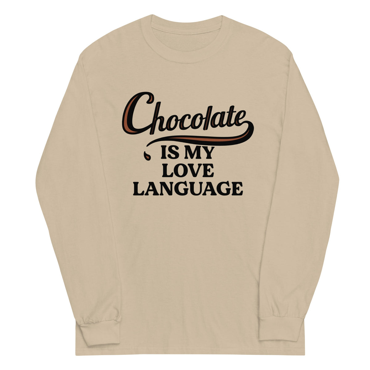Chocolate Is My Love Language Unisex Long Sleeve Tee product image 3