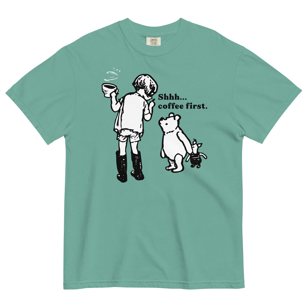 Shhh Coffee First Men's Relaxed Fit Tee product image 5