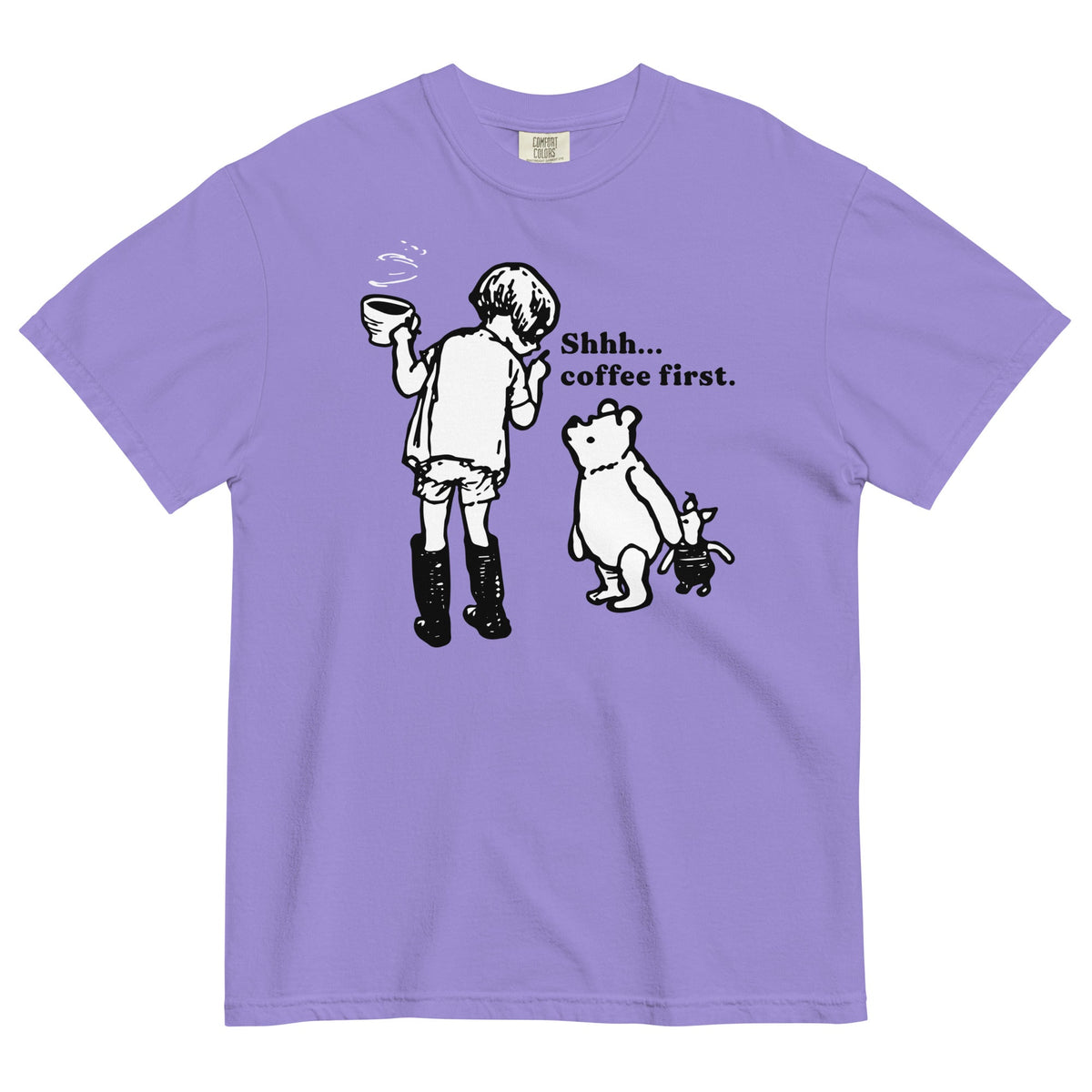 Shhh Coffee First Men's Relaxed Fit Tee product image 3