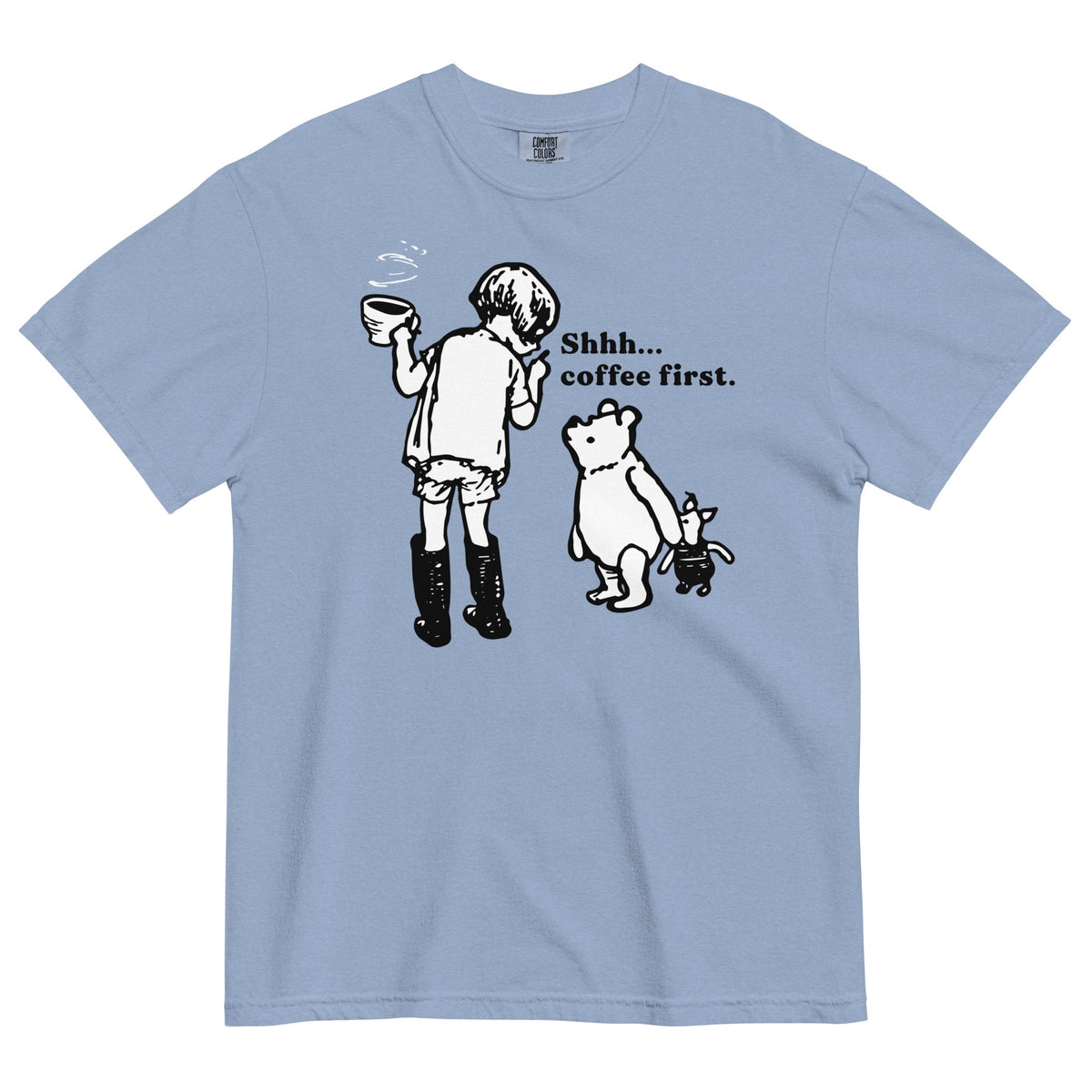 Shhh Coffee First Men's Relaxed Fit Tee product image 7