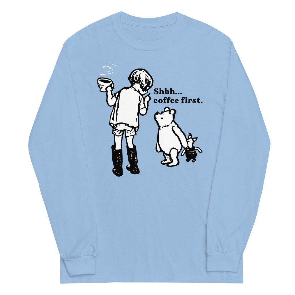 Shhh Coffee First Unisex Long Sleeve Tee product image 2