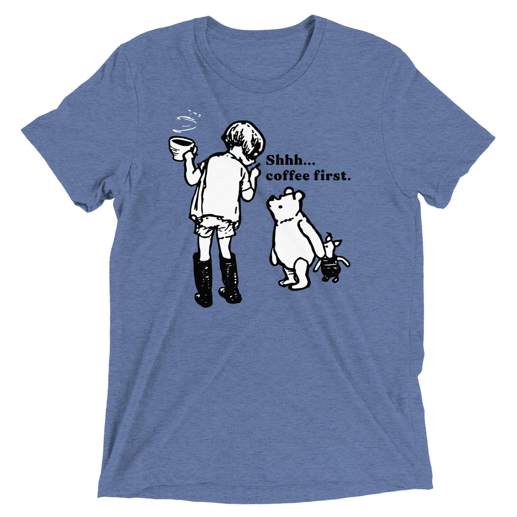 Shhh Coffee First Men's Tri-Blend Tee product image 3