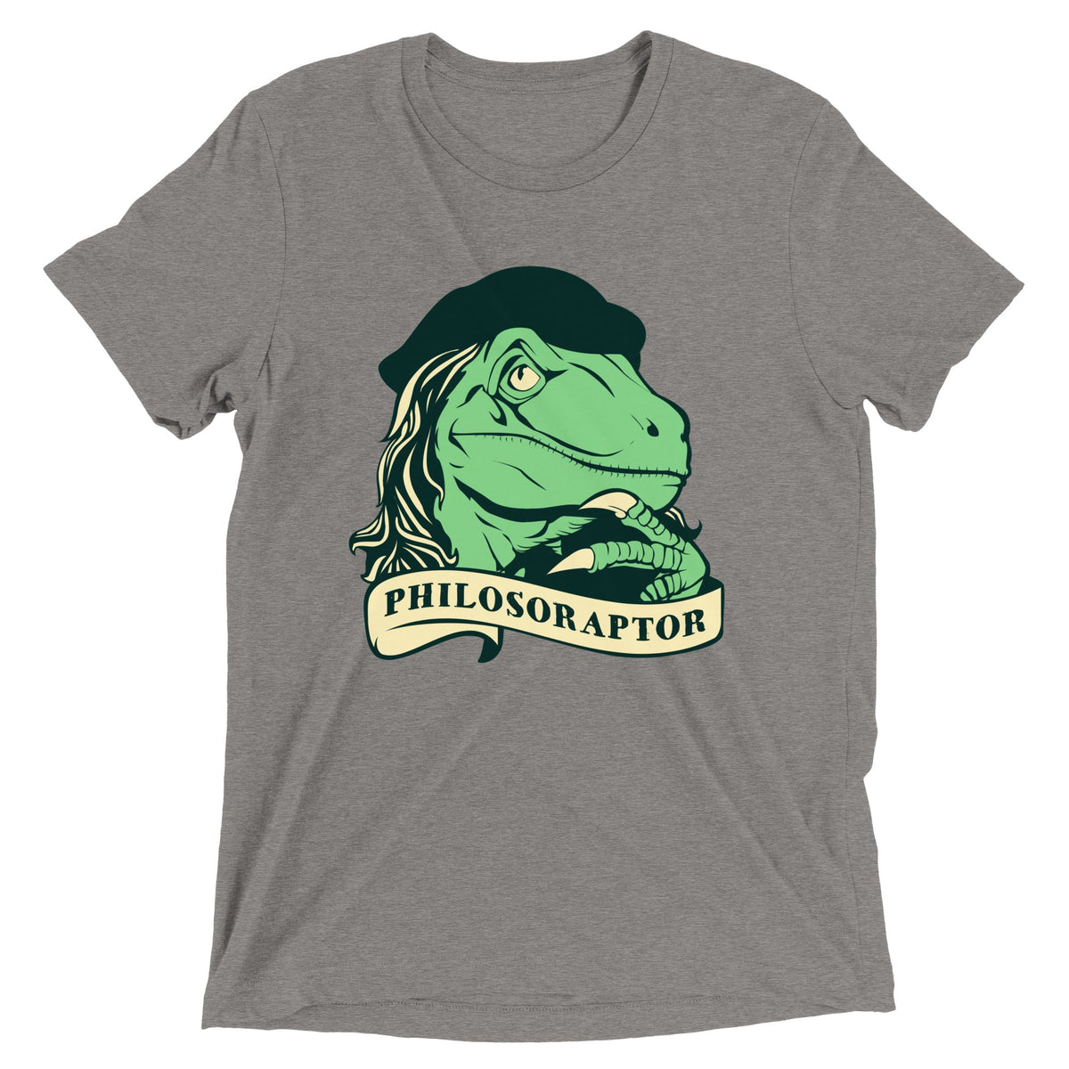 Philosoraptor Men's Tri-Blend Tee product image 5