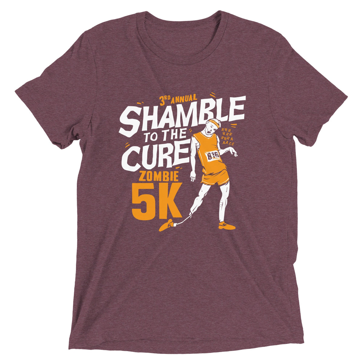 Shamble To The Cure Zombie 5K Men's Tri-Blend Tee product image 5