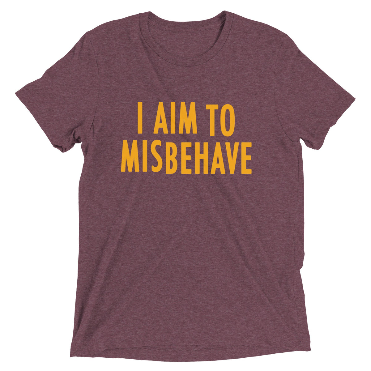 I Aim To Misbehave Men's Tri-Blend Tee product image 4