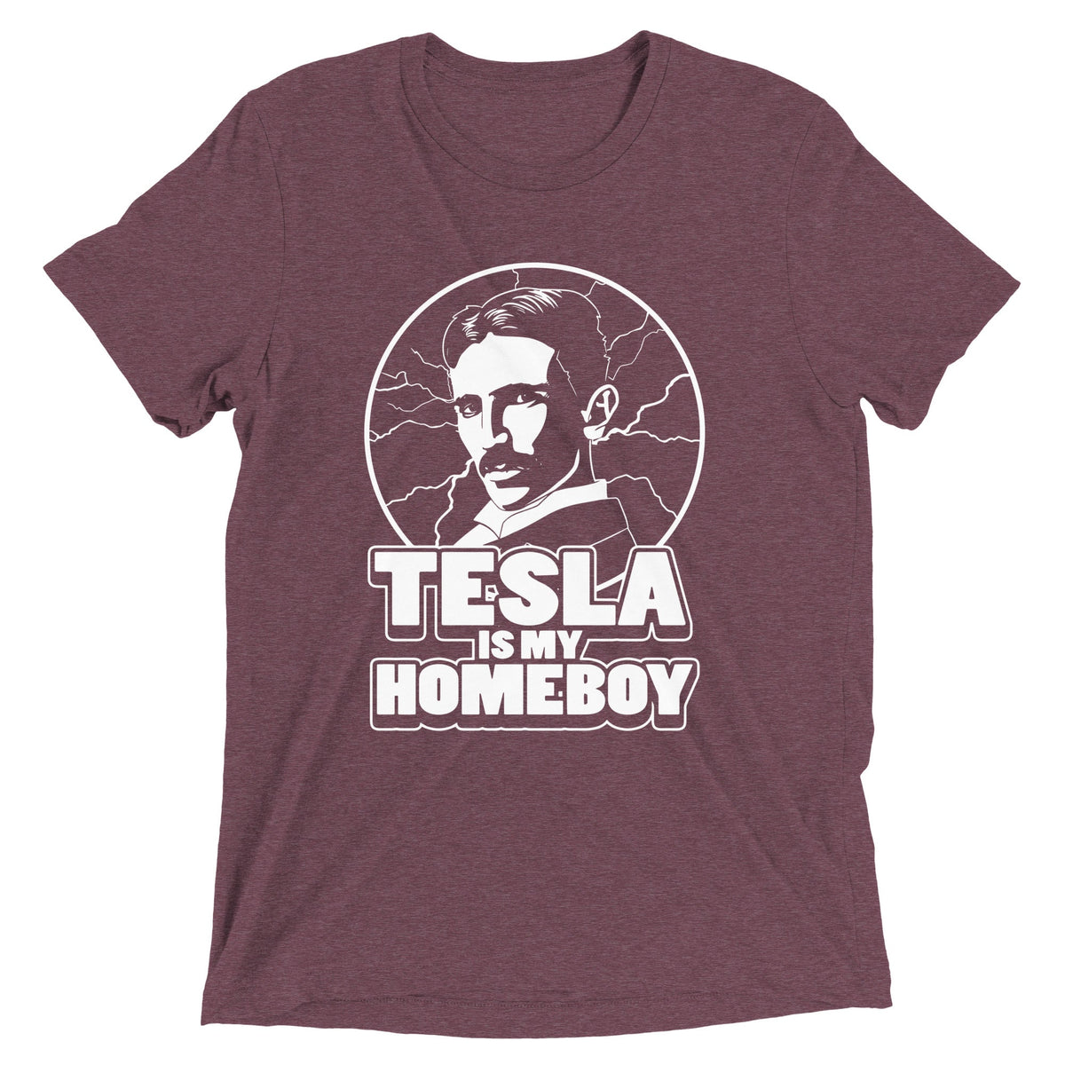 Tesla Is My Homeboy Men's Tri-Blend Tee product image 4