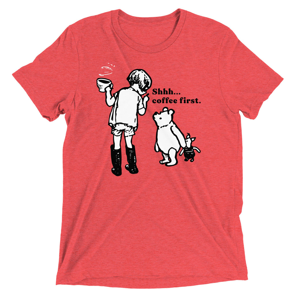 Shhh Coffee First Men's Tri-Blend Tee product image 4