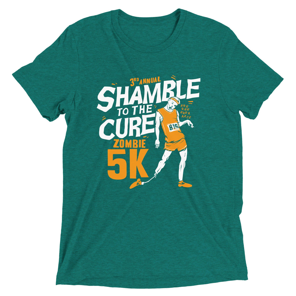 Shamble To The Cure Zombie 5K Men's Tri-Blend Tee product image 4