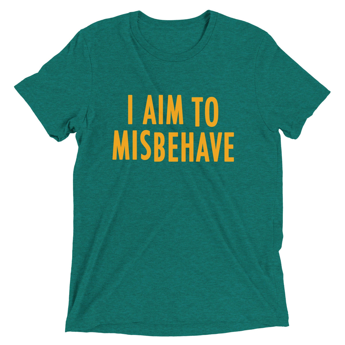 I Aim To Misbehave Men's Tri-Blend Tee product image 3