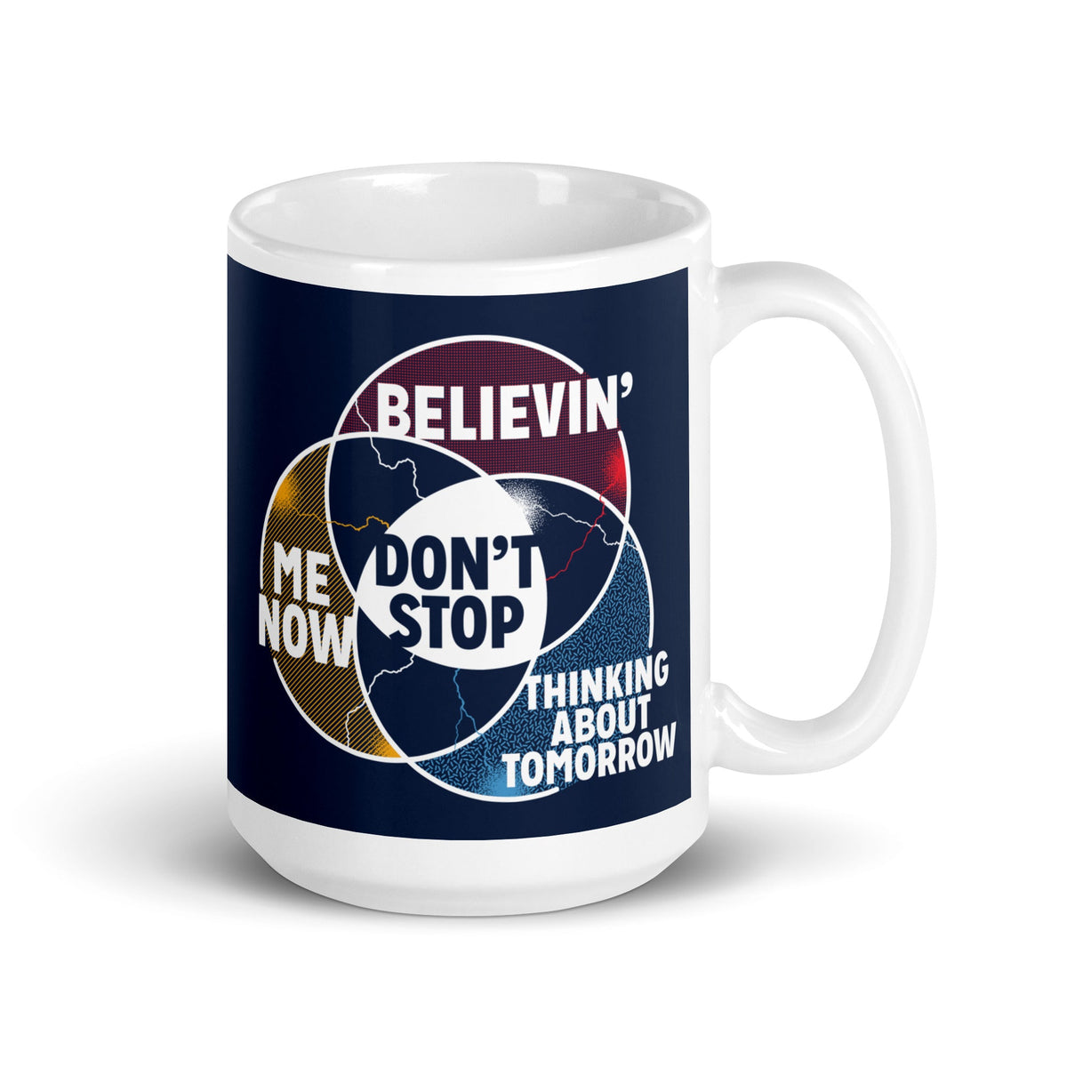 Don't Stop Venn Diagram Mug