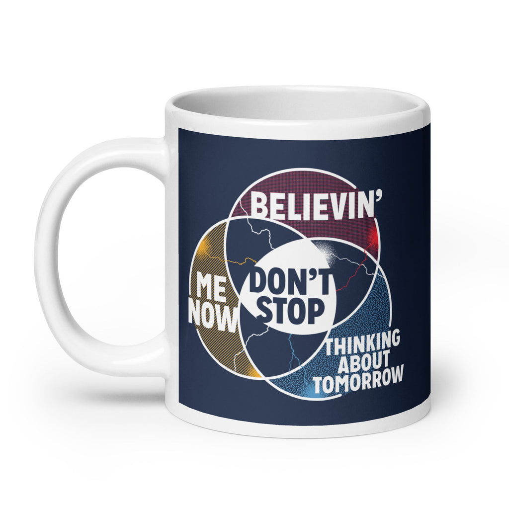 Don't Stop Venn Diagram Mug