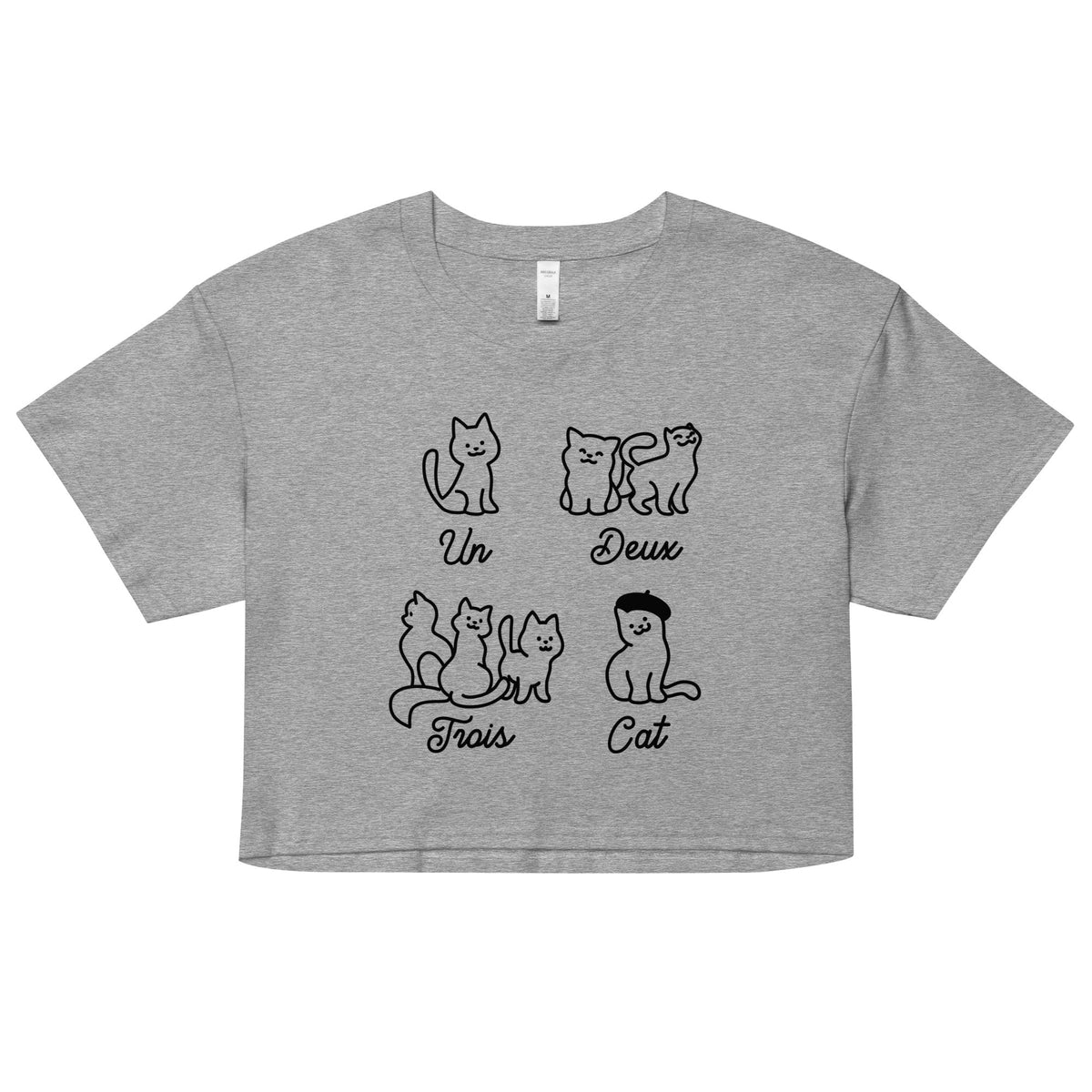 Un Deux Trois Cat Women's Crop Tee product image 1
