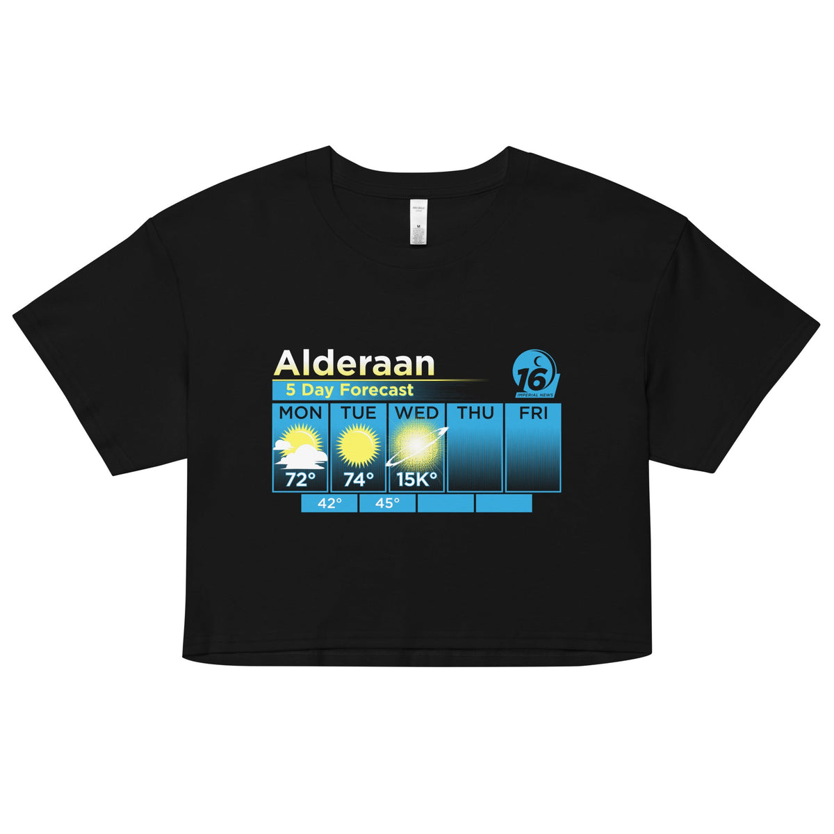 Alderaan 5 Day Forecast Women's Crop Tee product image 1