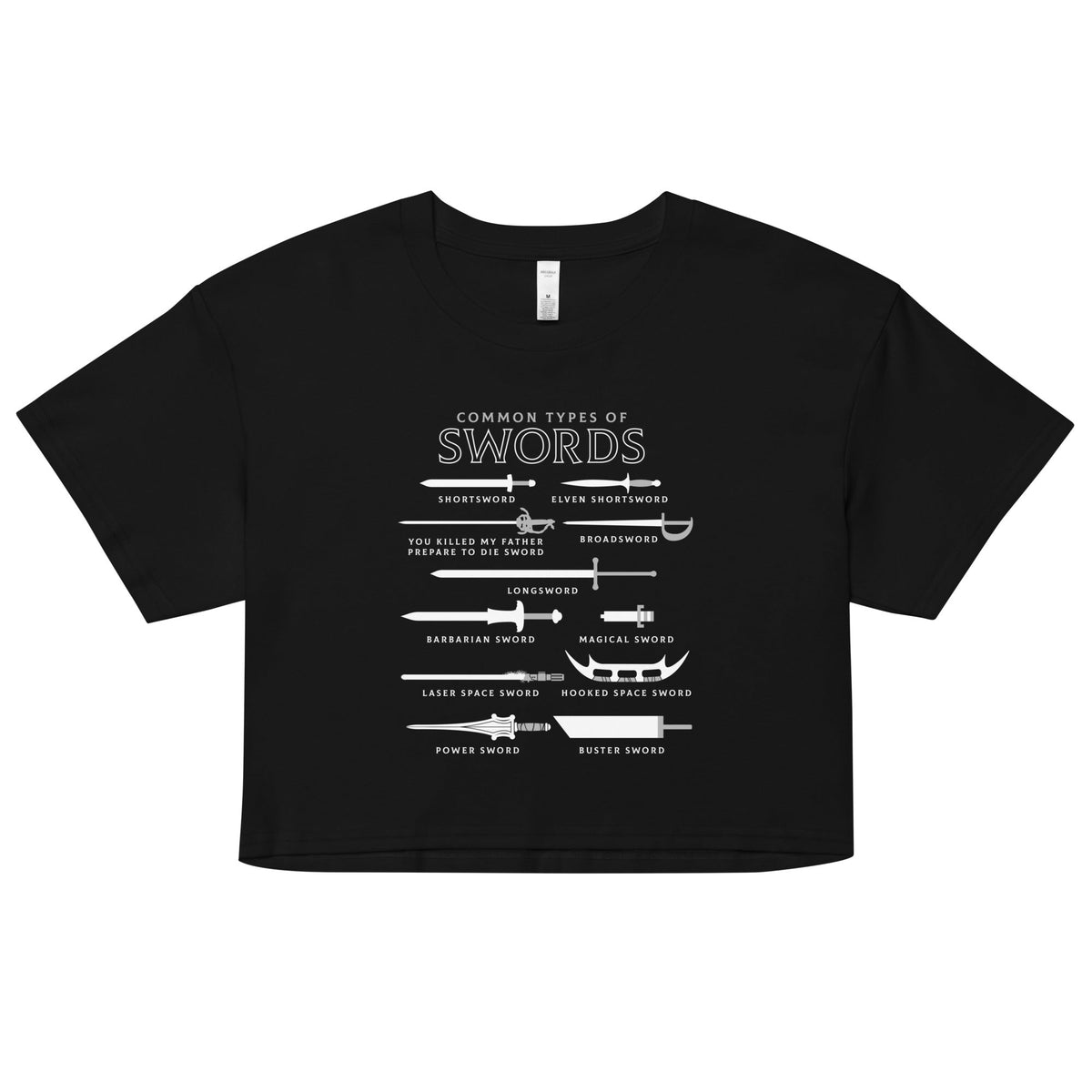 Common Types Of Swords Women's Crop Tee product image 1