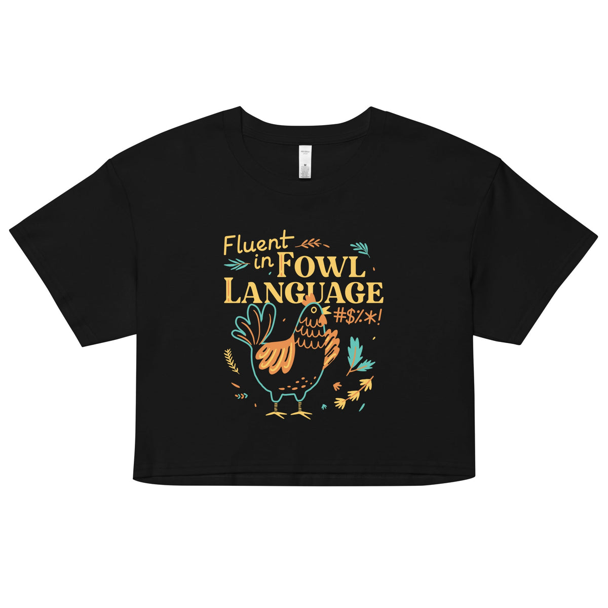Fluent In Fowl Language Women's Crop Tee product image 1