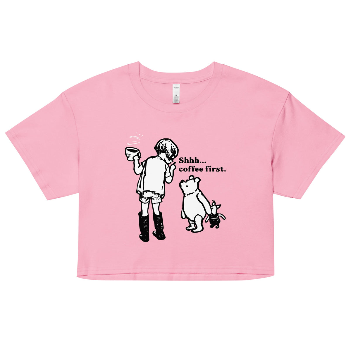 Shhh Coffee First Women's Crop Tee product image 4