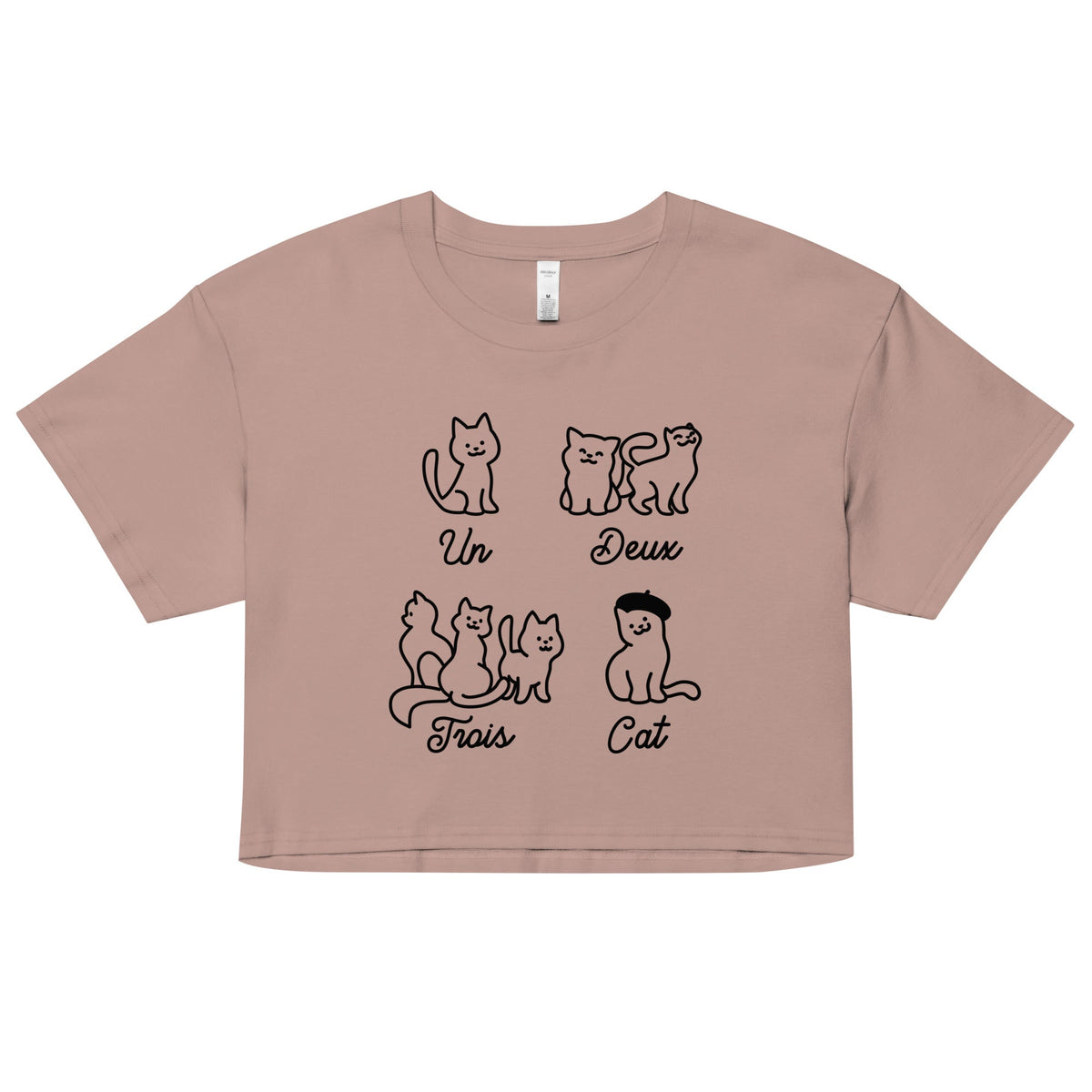 Un Deux Trois Cat Women's Crop Tee product image 2