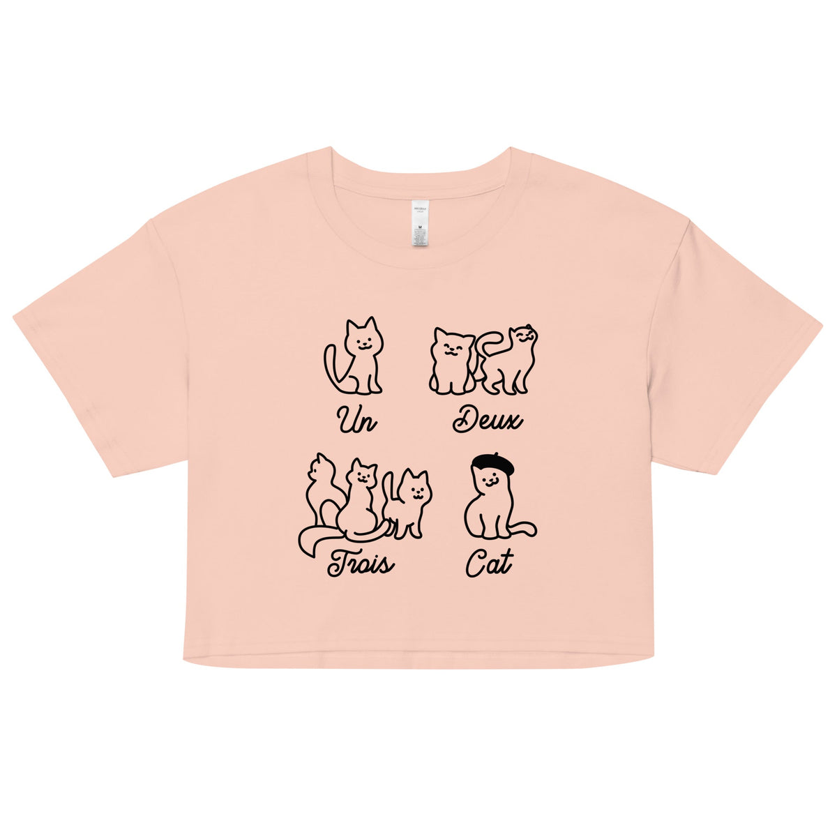 Un Deux Trois Cat Women's Crop Tee product image 4