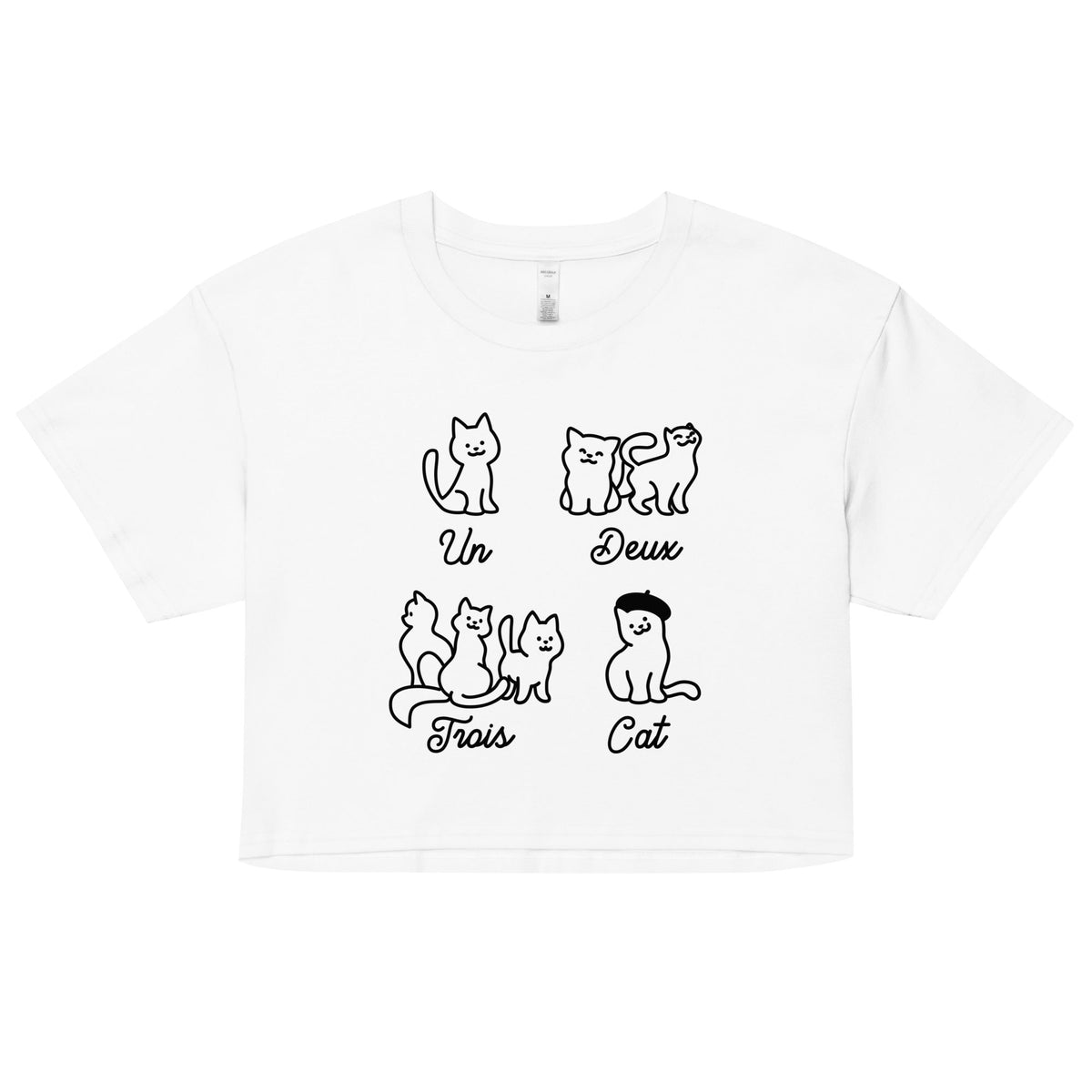 Un Deux Trois Cat Women's Crop Tee product image 5