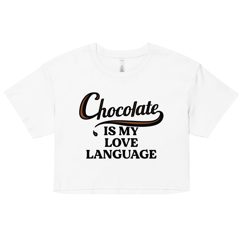 Chocolate Is My Love Language Women's Crop Tee product image 6