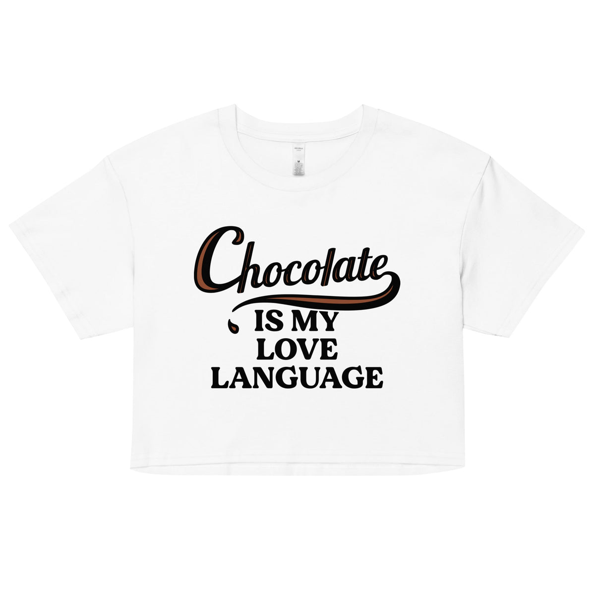Chocolate Is My Love Language Women's Crop Tee product image 6