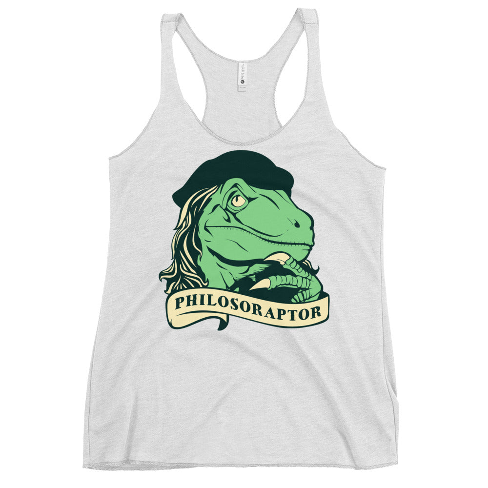 Philosoraptor Women's Racerback Tank
