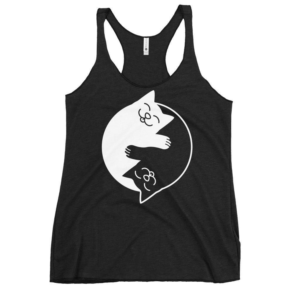 Yin Yang Cats Women's Racerback Tank