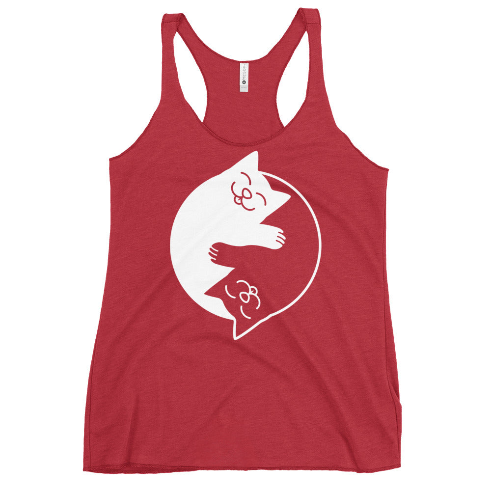 Yin Yang Cats Women's Racerback Tank
