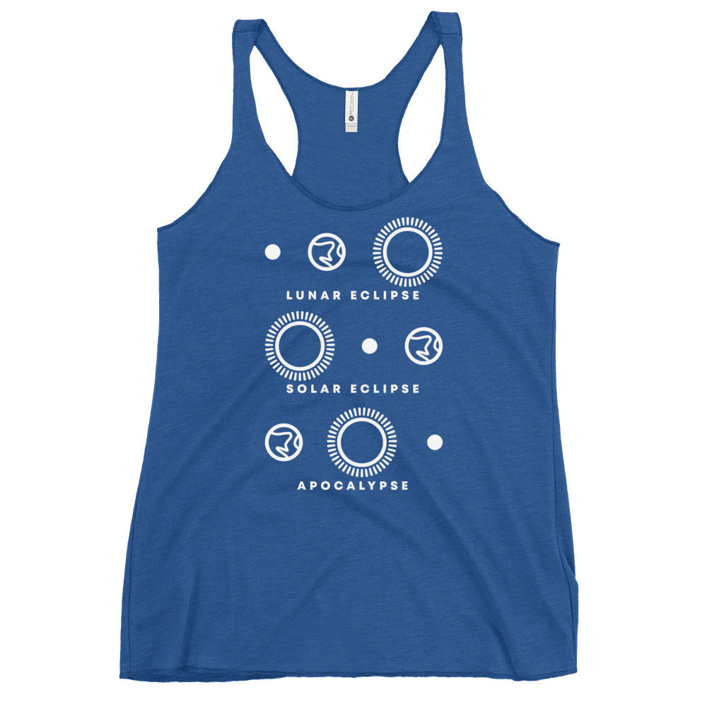 Lunar Eclipse Solar Eclipse Apocalypse Women's Racerback Tank