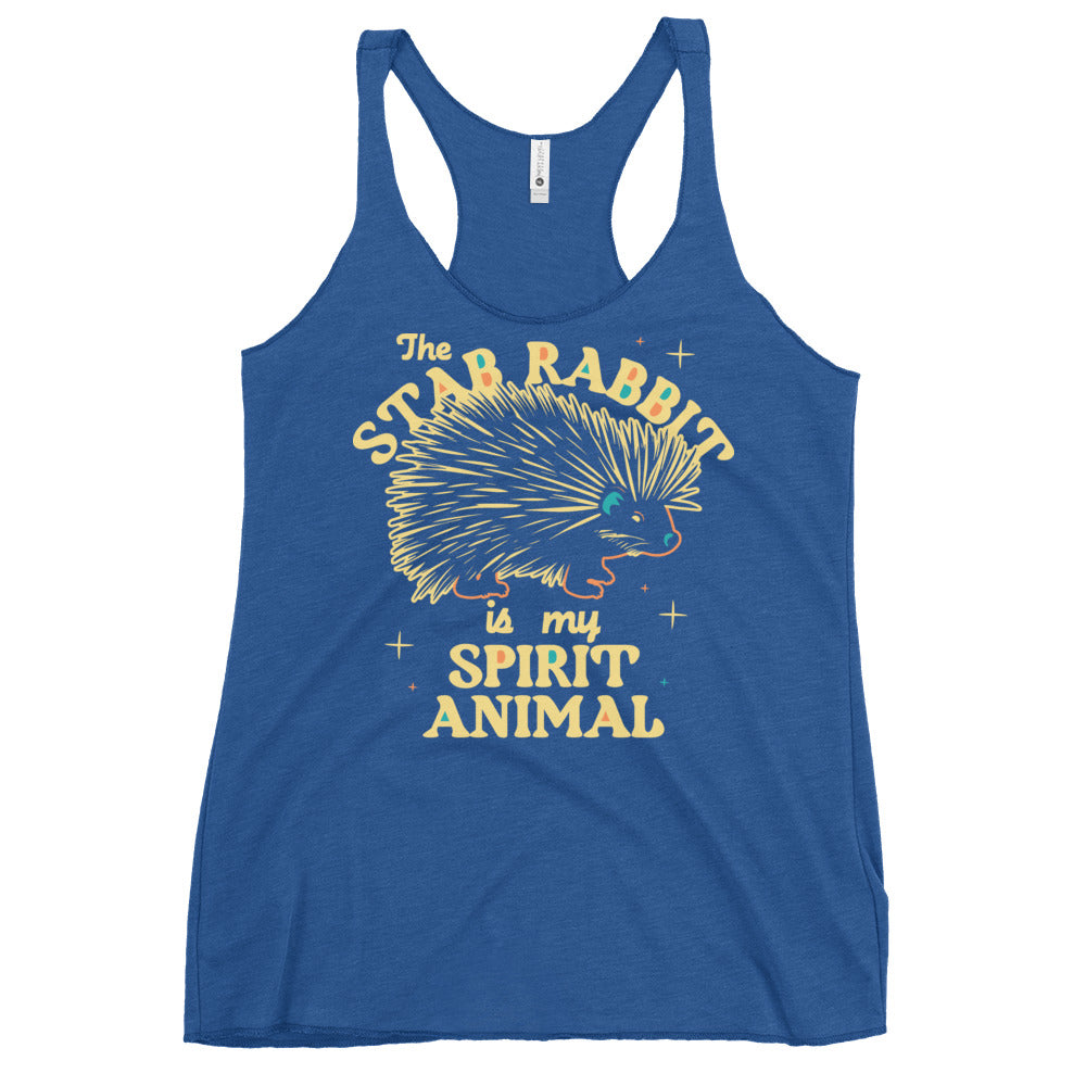 The Stab Rabbit Is My Spirit Animal Women's Racerback Tank