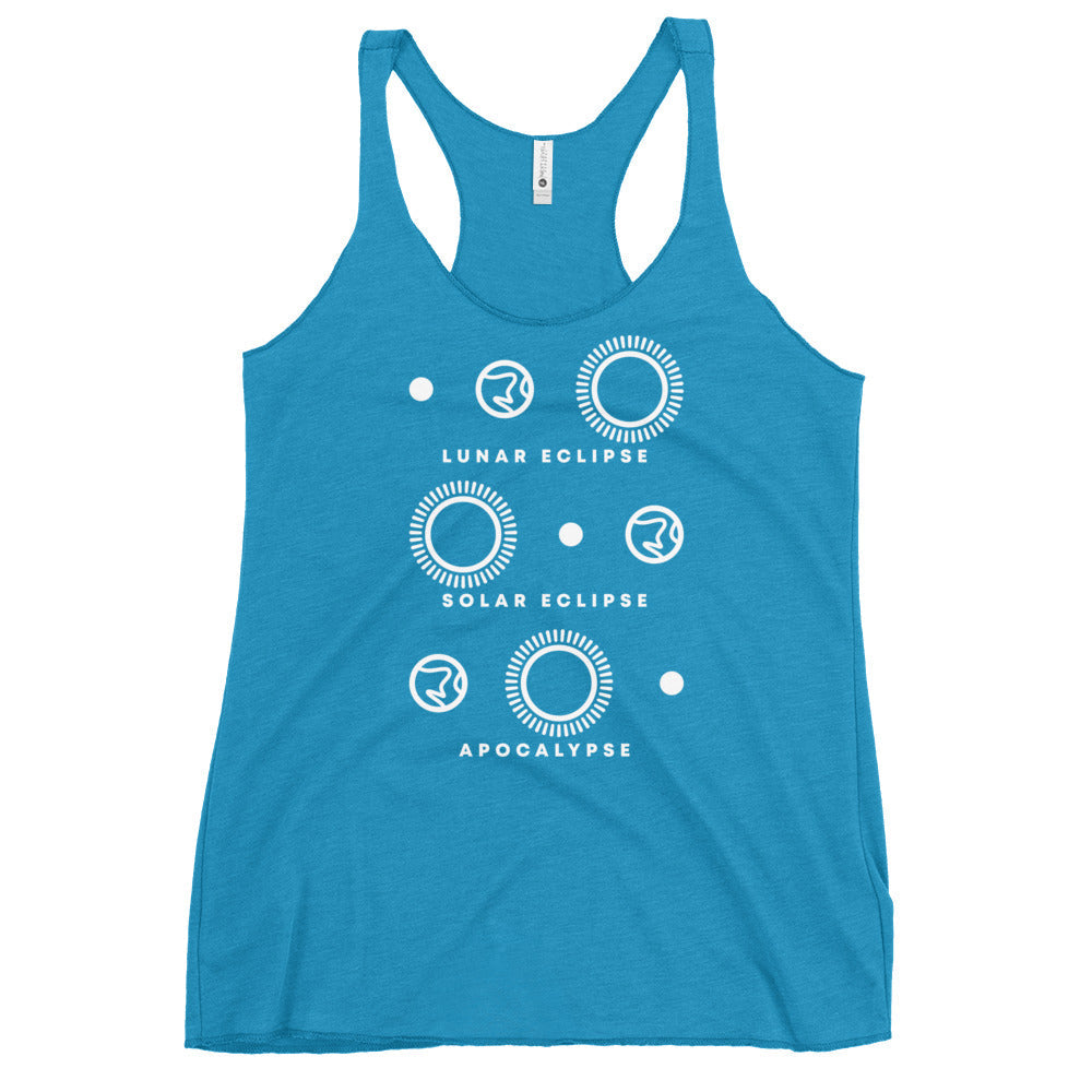 Lunar Eclipse Solar Eclipse Apocalypse Women's Racerback Tank