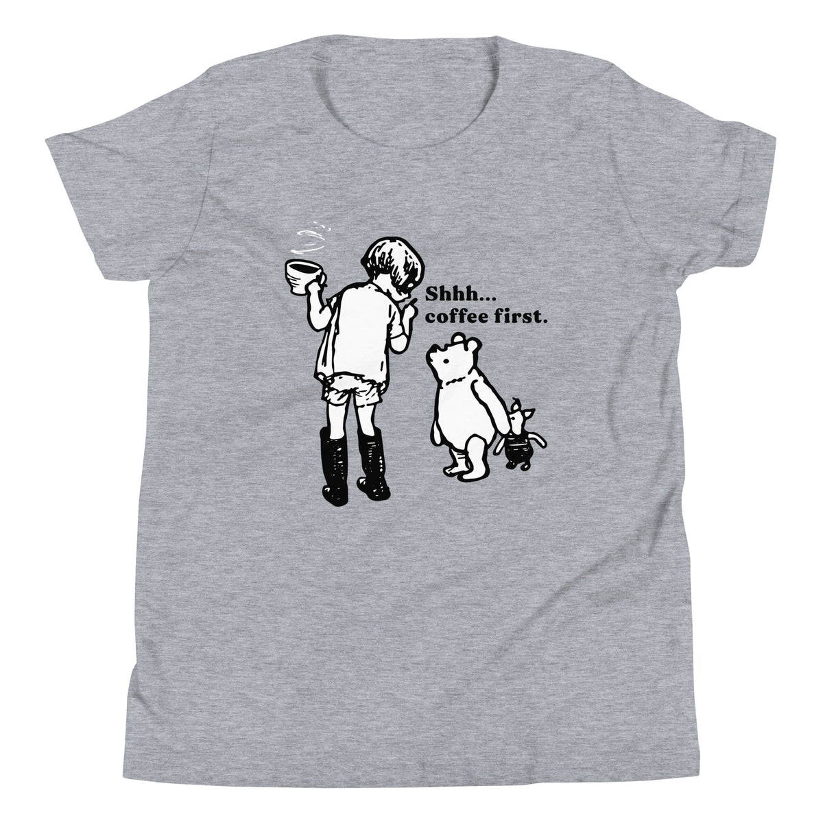 Shhh Coffee First Kid's Youth Tee product image 1