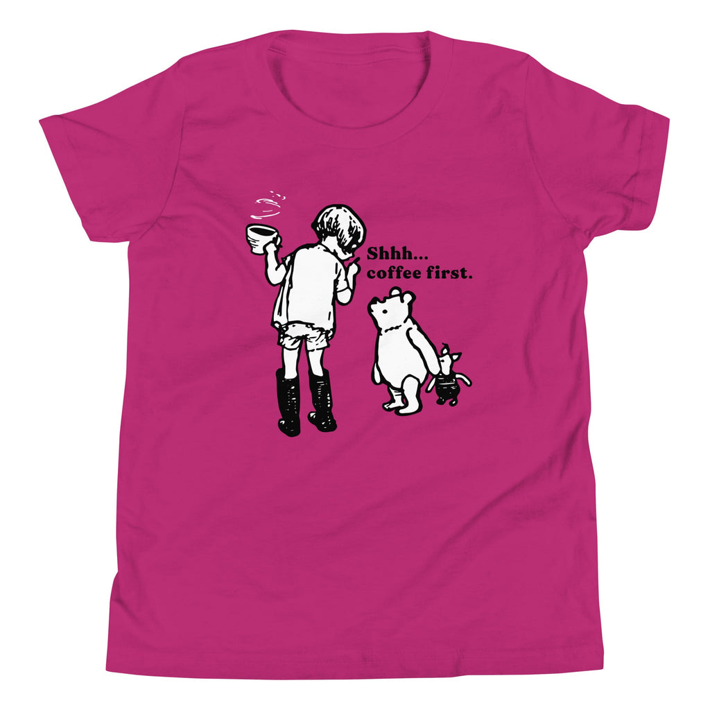 Shhh Coffee First Kid's Youth Tee product image 2