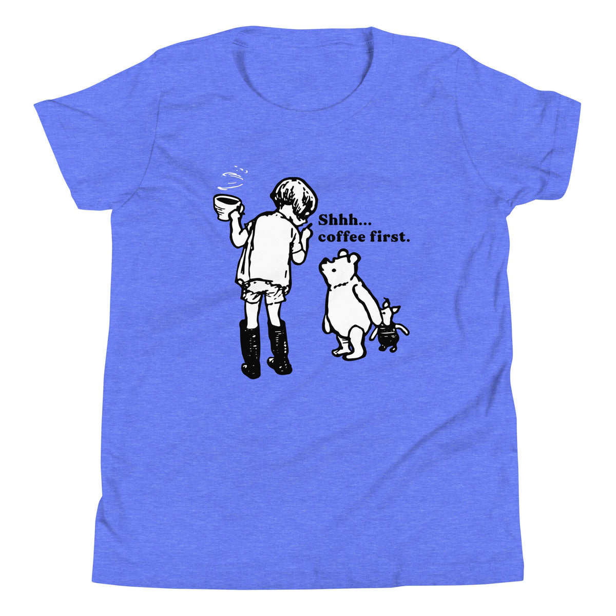 Shhh Coffee First Kid's Youth Tee product image 3