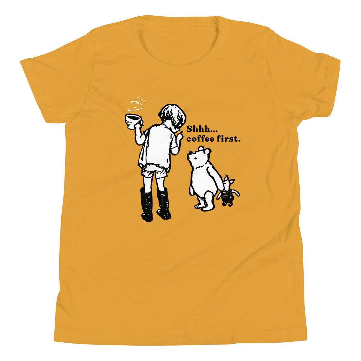 Shhh Coffee First Kid's Youth Tee product image 4